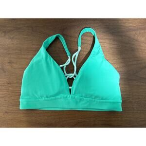 Athleta Green Strappy Sports Bra Size M